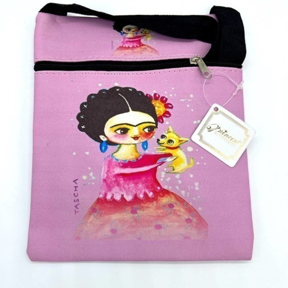 Princess Accessories pink Frida Kahlo crossbody or shoulder bag